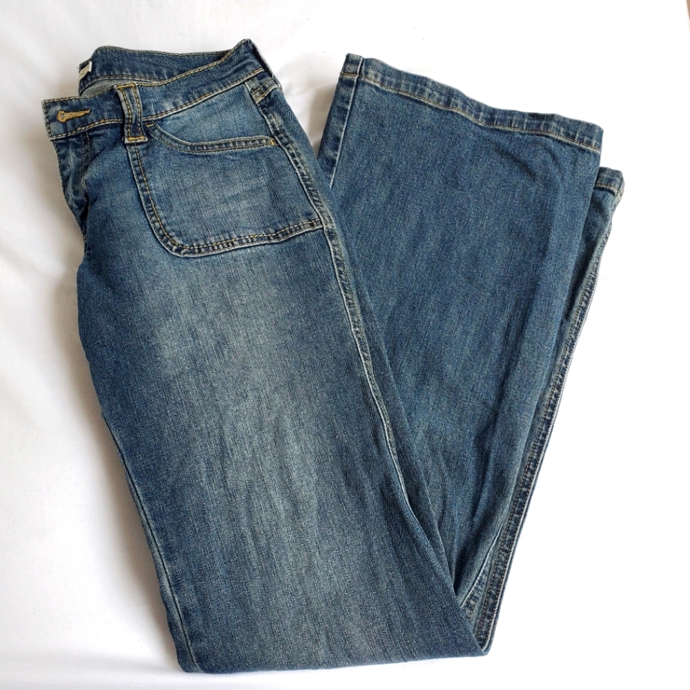 Mavi Romy Medium Wash Big Flare Jeans, sz 28